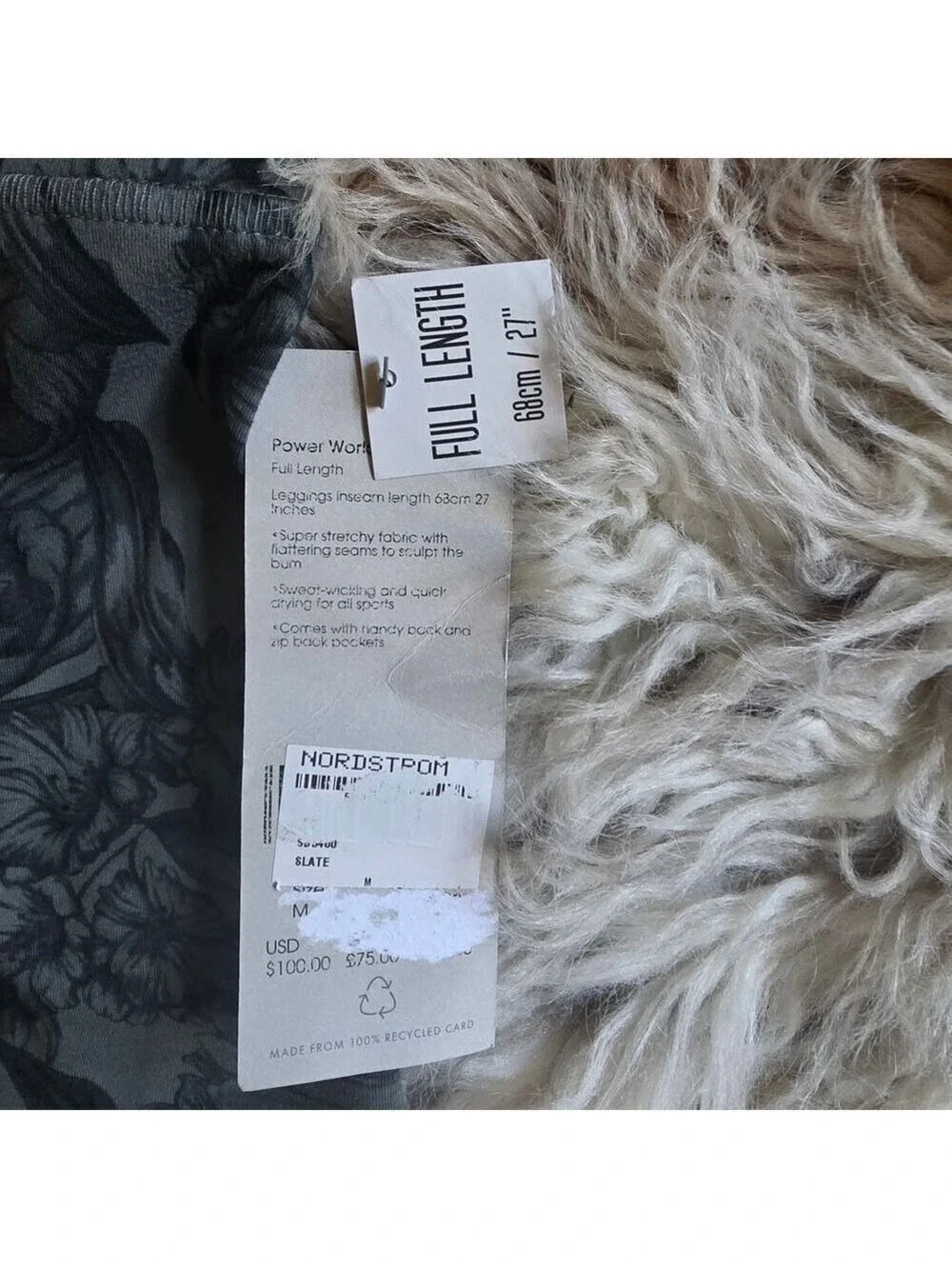 Sweaty Betty Gray Floral Leggings